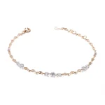 0.9ctw Lab Grown Diamond Lip Chain Bracelet for Women