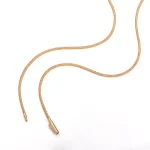18K Gold Plain Collar | Minimalist Contoured Comfort Chain