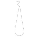 18K White Gold Bead Chain Necklace | Micro-Bead Links with Adjustable Clasp​