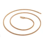 18K Gold Plain Collar | Minimalist Contoured Comfort Chain