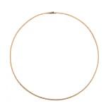 18K Gold Plain Collar | Minimalist Contoured Comfort Chain