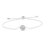 Moissanite Halo Bracelet 0.5CT 18K White Gold