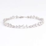 Exquisite Multiple stone cuts White Gold Moissanite Bracelet