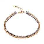Round Cut Lab Diamond Bracelet Double Row Rope Tennis Style