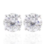Breathtaking VVS Moissanite White Gold Stud Earrings