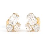 Emerald Asscher Moissanite Stud Earrings
