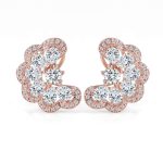 Gorgeous Rose Gold Moissanite butterfly Earrings