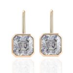 Gorgeous VVS Moissanite Asscher Cut Drop Earrings