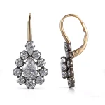 Luxury Pear Duo Earrings | 2ctw Pear-Cut Lab Diamond Earrings in 18K Sun-Gold