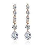 Pear Whisper Earrings | Pear & Marquise Lab Diamond Drop Earrings in 18K Yellow Gold