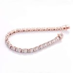 165mm Exquisite Moissanite Tennis Bracelet with Sparkling Round and Rectangular Stones