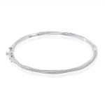 Spiral Pave diamond Bangle
