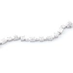 Exquisite White Gold Moissanite Bracelet