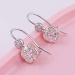 Exquisite Cushion Cut Moissanite Hoop Earrings
