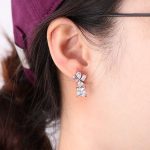 Elegant White Gold Moissanite Stud Earrings