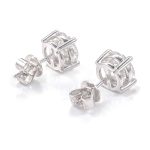 Exquisite White Gold Moissanite Stud Earrings