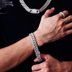 Special Offer: Full-Pavé Moissanite Cuba Necklace/Bracelet with High-Impact Brilliance