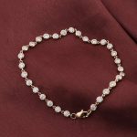 Elegant Bezel-Set Moissanite Gold Tennis Bracelet