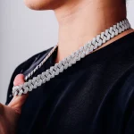 Special Offer: Full-Pavé Moissanite Cuba Necklace/Bracelet with High-Impact Brilliance
