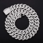 Special Offer:18mm Iced Out Cuban Chain | Center Stones  | 925 Sterling Silver - Image 7