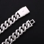 Special Offer:18mm Iced Out Cuban Chain | Center Stones  | 925 Sterling Silver - Image 9
