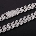 Special Offer:18mm Iced Out Cuban Chain | Center Stones  | 925 Sterling Silver - Image 3