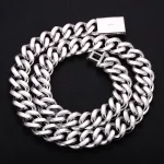 Special Offer:18mm Iced Out Cuban Chain | Center Stones  | 925 Sterling Silver - Image 10