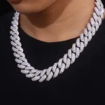 Special Offer:18mm Iced Out Cuban Chain | Center Stones  | 925 Sterling Silver - Image 11