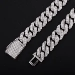 Special Offer:18mm Iced Out Cuban Chain | Center Stones  | 925 Sterling Silver - Image 5