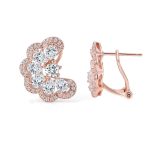 Gorgeous Rose Gold Moissanite butterfly Earrings