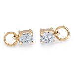 Elegant Cushion Moissanite Drop Earrings