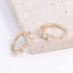 Round, Marquise, Emerald Moissanite Hoop Earrings