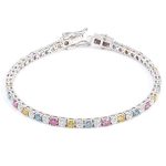 7 inches Elegant Multicolor Moissanite Tennis Bracelet