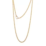 Helix Gold Essence Necklace | 18K Yellow Gold Rope Chain with Lab Diamond Accent Clasp​