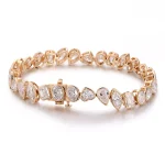 Mix-Shaped Moissanite Tennis Bracelet Fancy Cut Geometric Style
