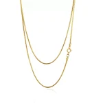 1.2mm Snake Necklace 18k Yellow Gold Round Liquid Chain Style
