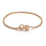 Leopard Majesty Bracelet | 18K Yellow Gold Lab Diamond Panther Head Clasp Bracelet