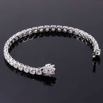 Elegant Moissanite White Gold Tennis Bracelet
