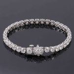 Elegant Moissanite White Gold Tennis Bracelet
