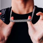 10MM Wide Double Row Moissanite Silver Cuban Chain