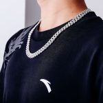 10MM Wide Double Row Moissanite Silver Cuban Chain