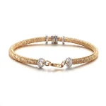 Rope Radiance Bracelet | 18K Yellow Gold Rope Chain with Round-Cut Lab Diamond Accents