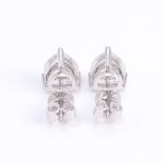 Elegant White Gold Moissanite Heart Earrings
