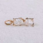 Elegant Cushion Moissanite Drop Earrings
