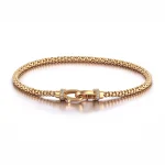 Diamond Chain Bracelet | 18K Yellow Gold Chain with Round-Cut Lab Diamond Clasp
