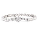 Elegant Moissanite White Gold Tennis Bracelet