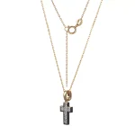 Divine Light Cross Pendant | Princess-Cut Lab Diamond 18K Gold Cruciform Pendant (Pendant Only)
