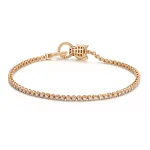 Leopard Majesty Bracelet | 18K Yellow Gold Lab Diamond Panther Head Clasp Bracelet