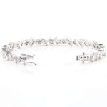 multi shape diamond tennis bracelet