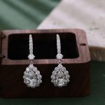 Teardrop Moissanite Drop Earrings